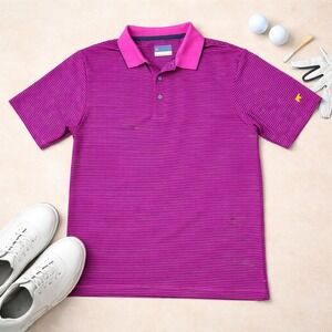 Jack Nicklaus StayDry Golf Polo Shirt Striped Moisture Wicking Performance Large